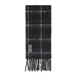 Black Fuzzy Checks Scarf 1