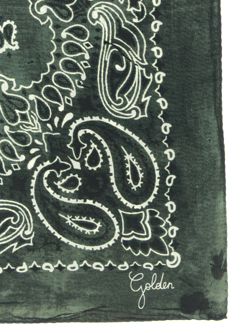 Green Golden Paisley Scarves 2