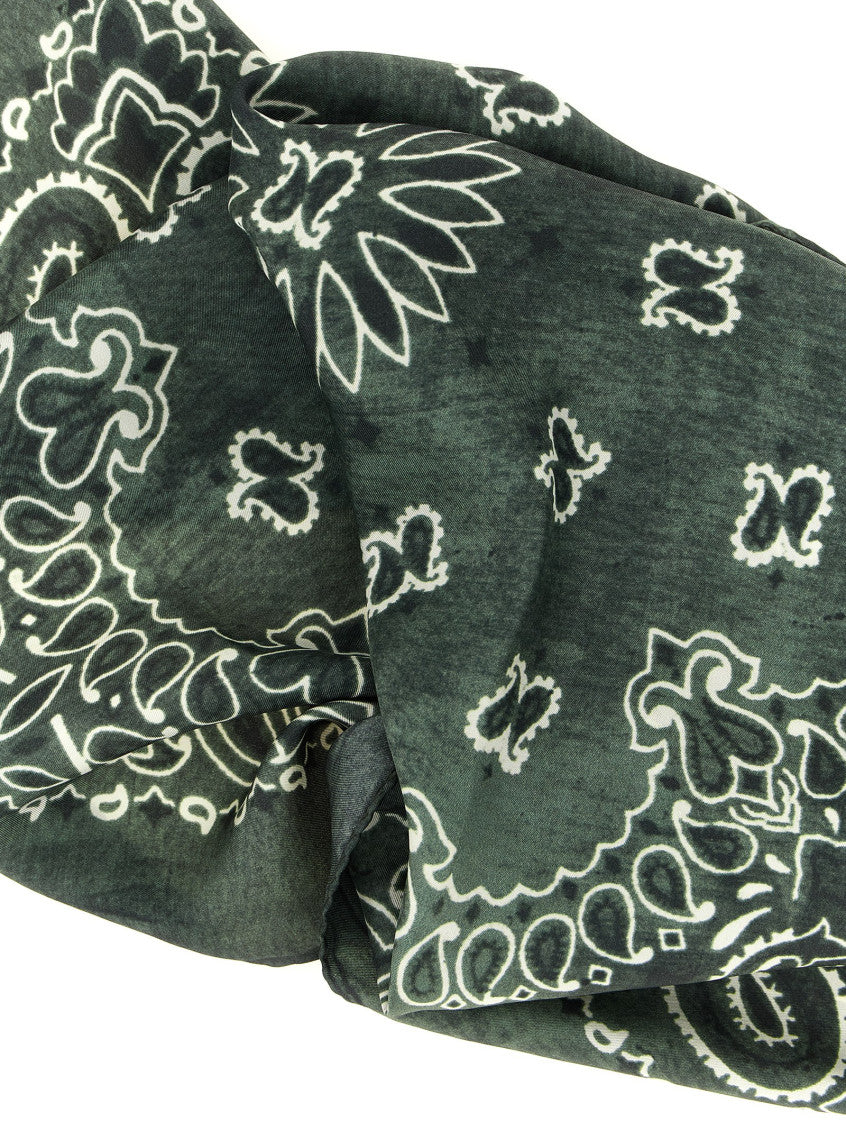 Green Golden Paisley Scarves 3