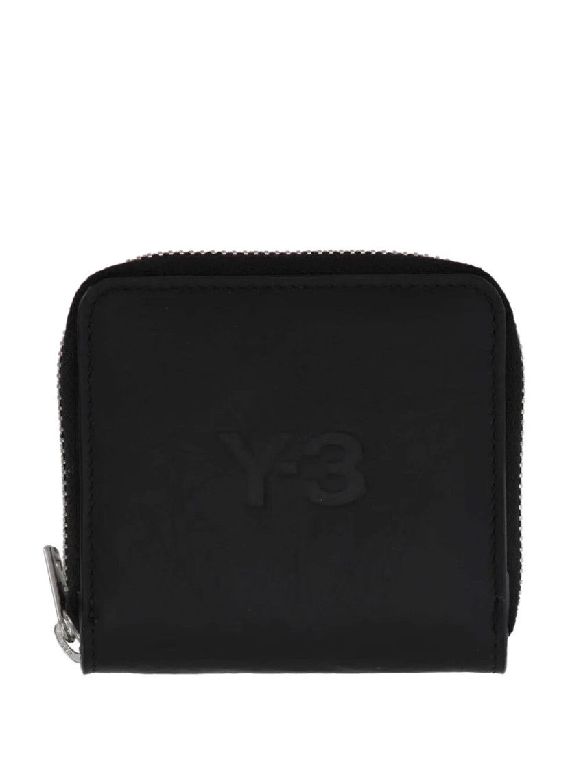 Black Logo Zip Around Wallet 1