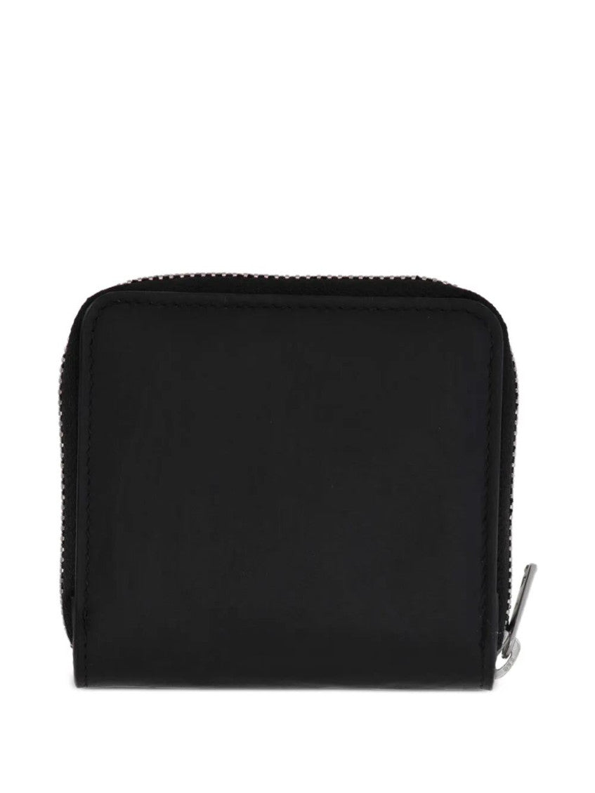 Black Logo Zip Around Wallet 2