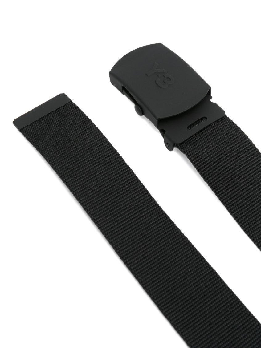 Black Logo Buckle Belt 2