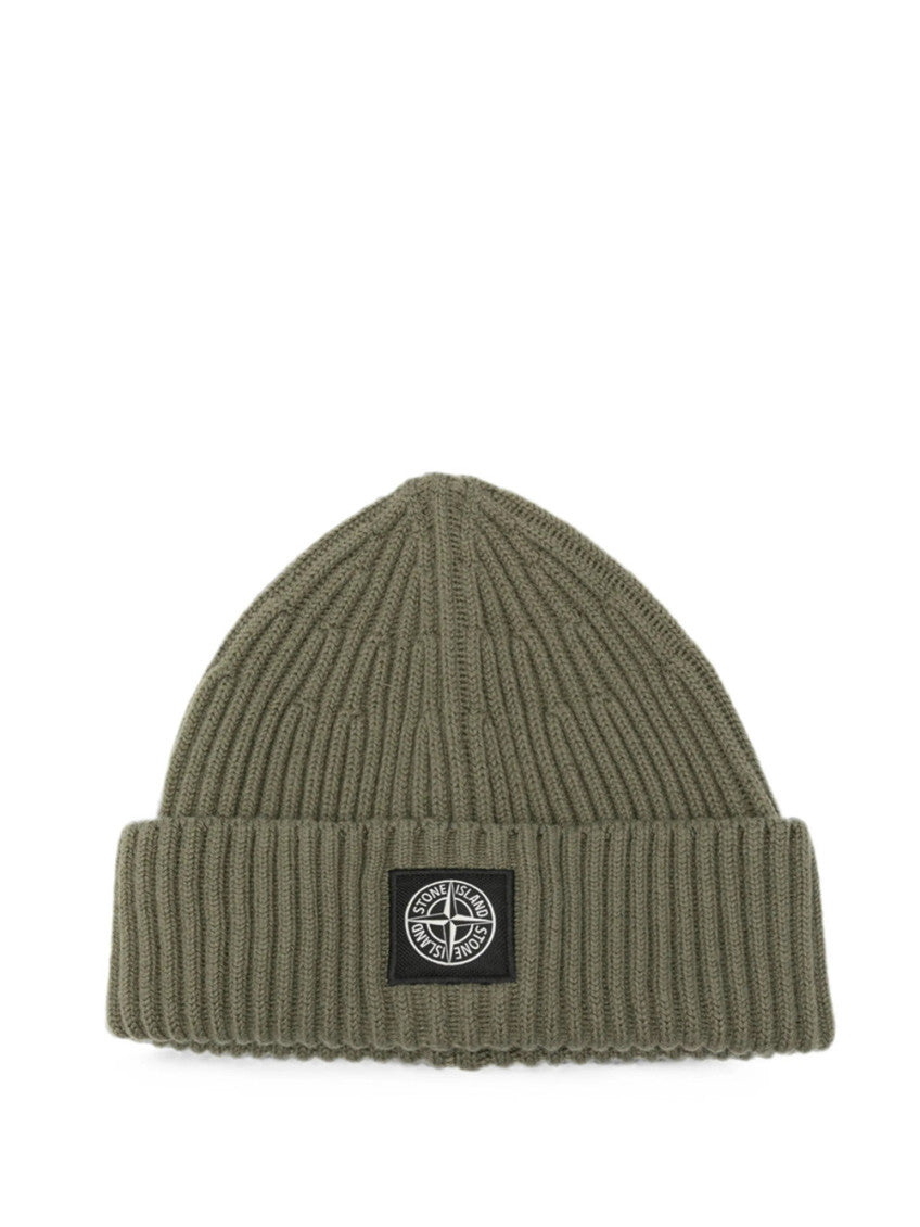 Green Rib Knitted Beanie Cap 3