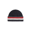 Navy Blue Stripes Beanie Cap 1