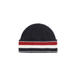 Navy Blue Stripes Beanie Cap 1