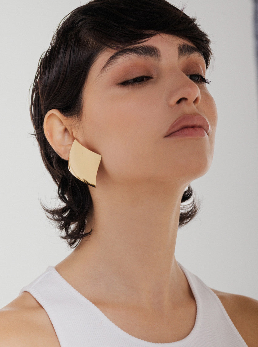 Gold 'Emily' Metallic Earrings 2