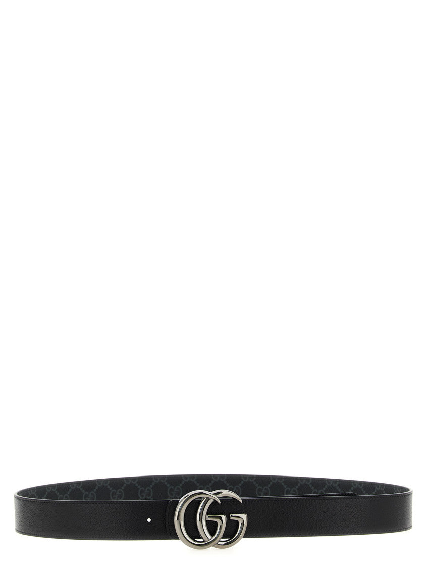 Black GG Marmont Reversible Belt 2