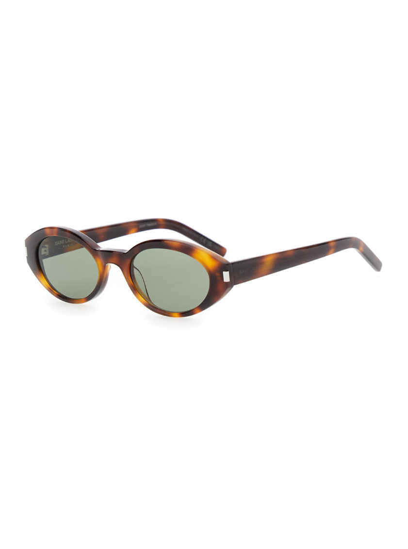Havana Green Rounded Cat-eye Sunglasses 1