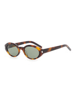 Havana Green Rounded Cat-eye Sunglasses 1