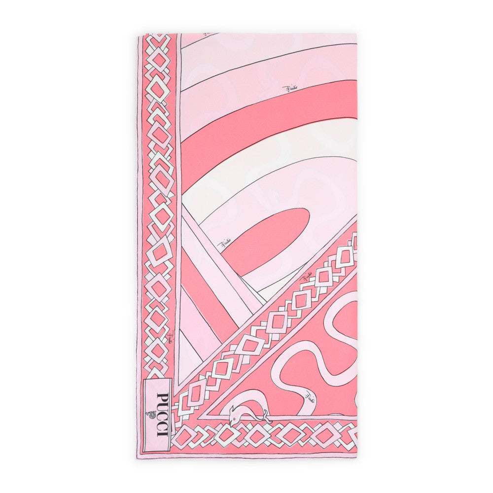 Pink Abstract Print Scarf 1
