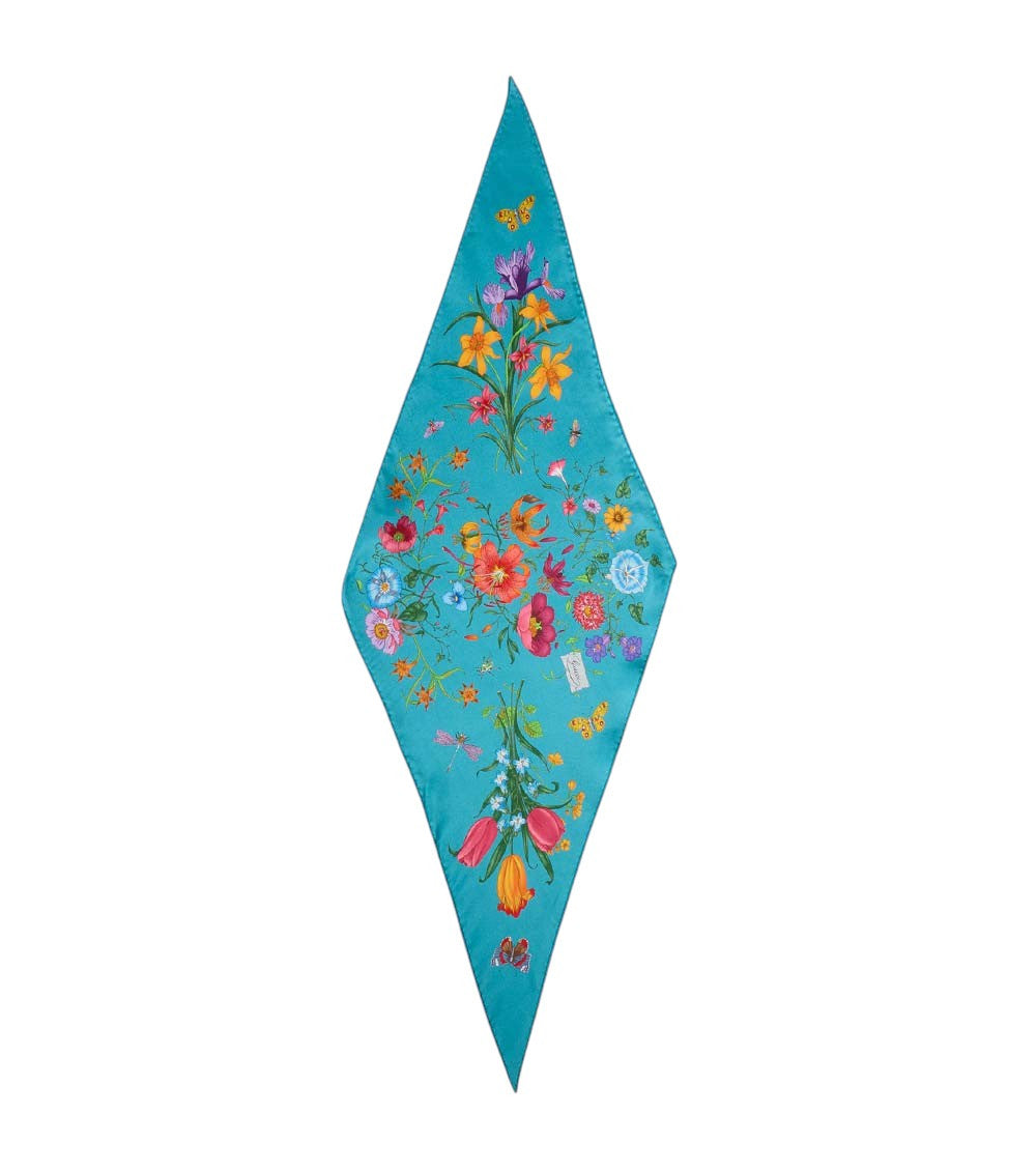 Light Blue Floral Scarf 1