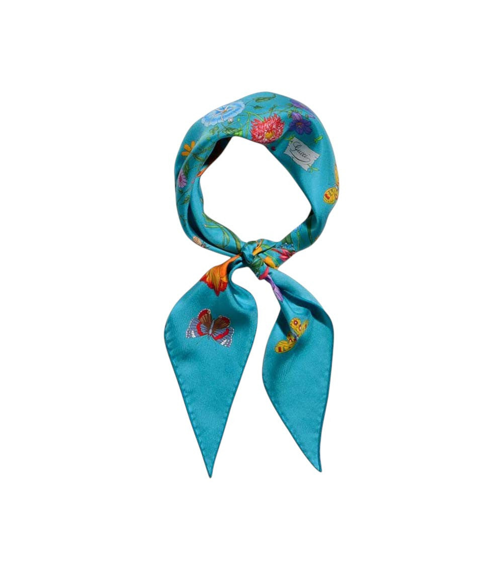 Light Blue Floral Scarf 2