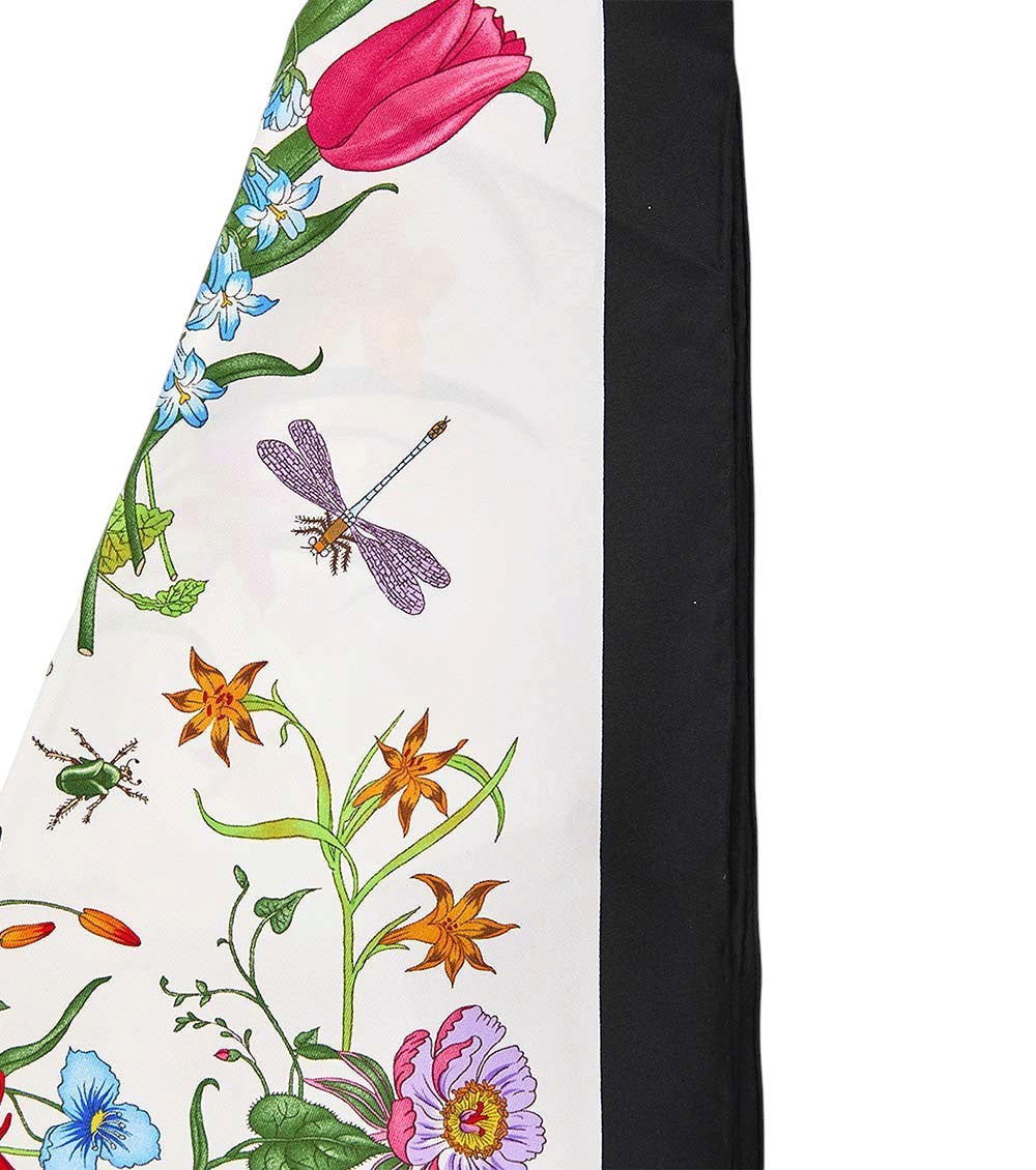 White Floral Scarf 3