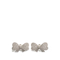 Silver Bow Stud Earrings 1