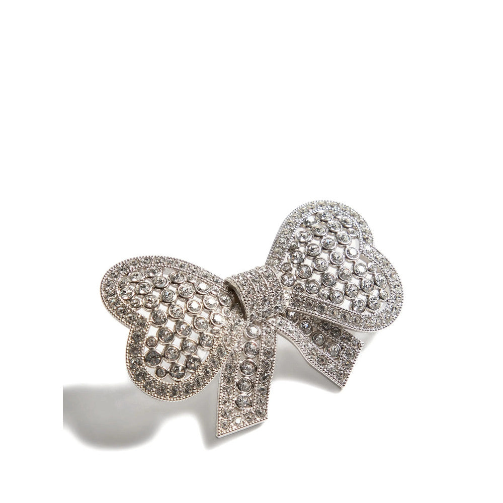 Silver Bow Stud Earrings 3