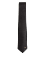 Black Logo Solid Tie 1