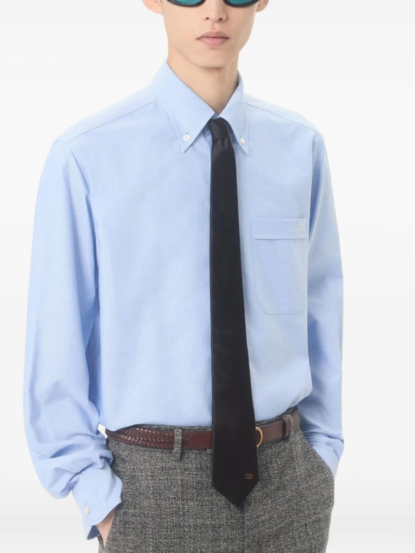 Black Logo Solid Tie 2