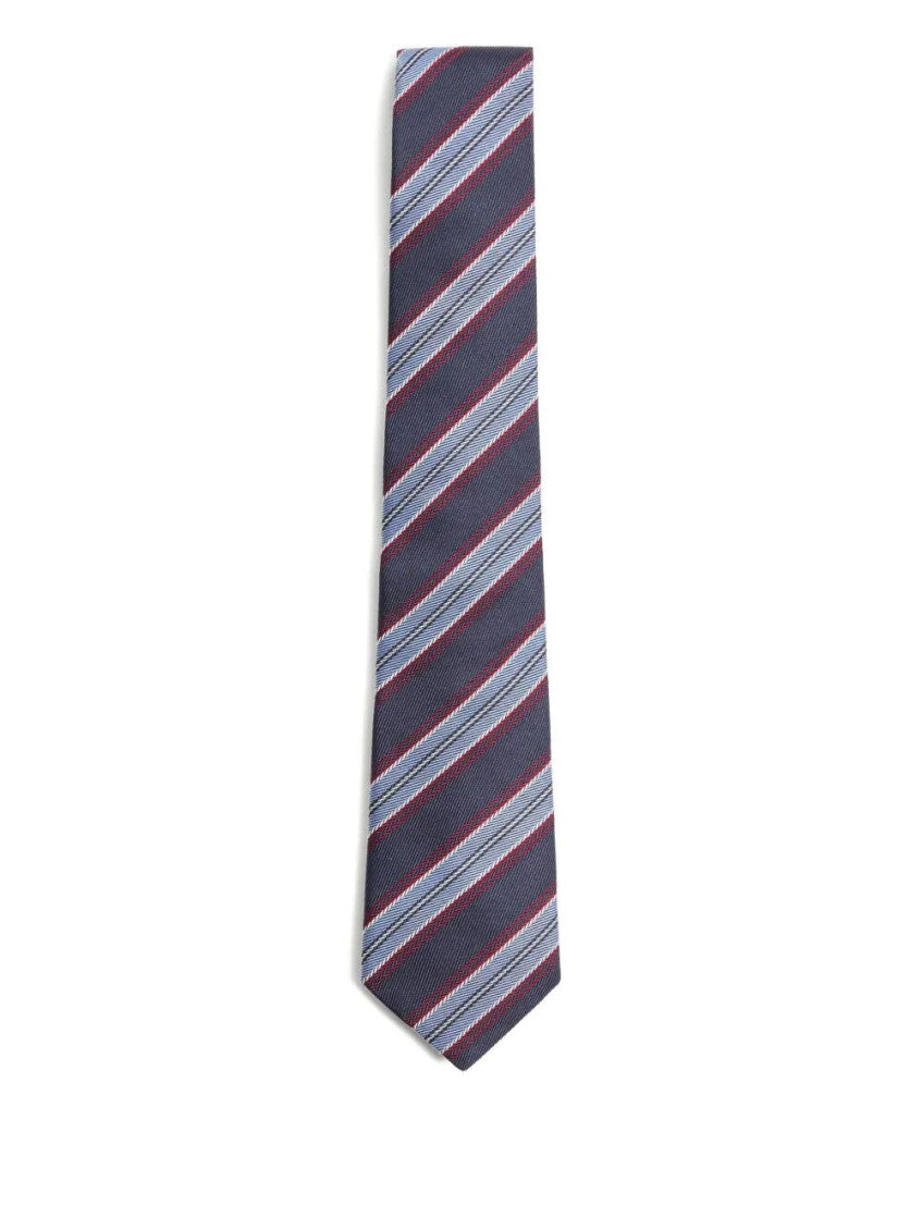 Navy Blue Striped Tie 1