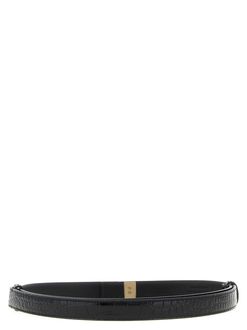 Black Buckle Textured Belt 2