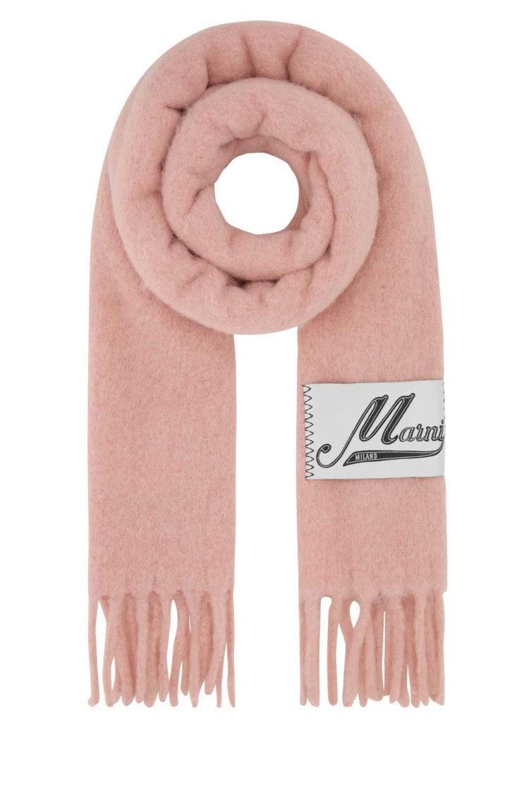 Light Pink Fringes Scarf 1