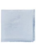 Blue Jacquard Square Scarf 1