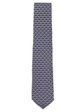 Blue Geometric Silk Tie 1