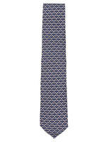 Blue Geometric Silk Tie 1
