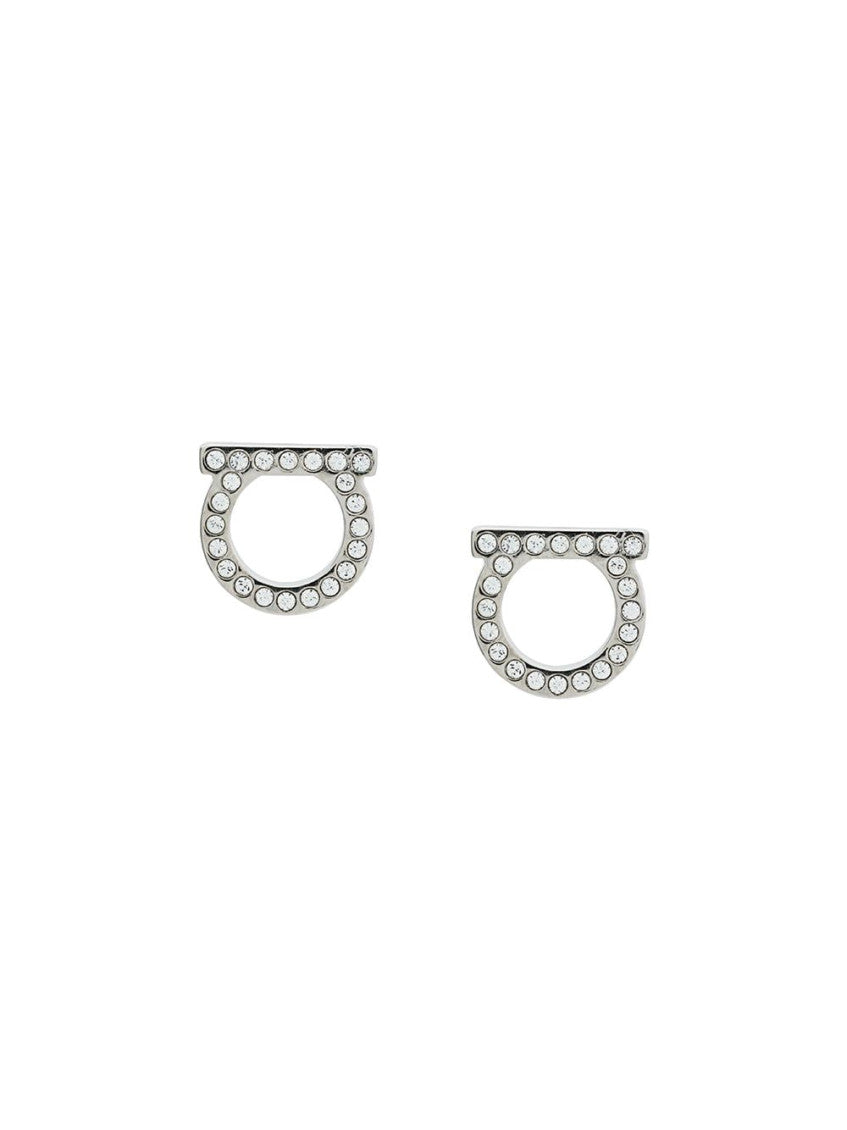 Silver Gancini Stud Earrings 1