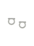 Silver Gancini Stud Earrings 1