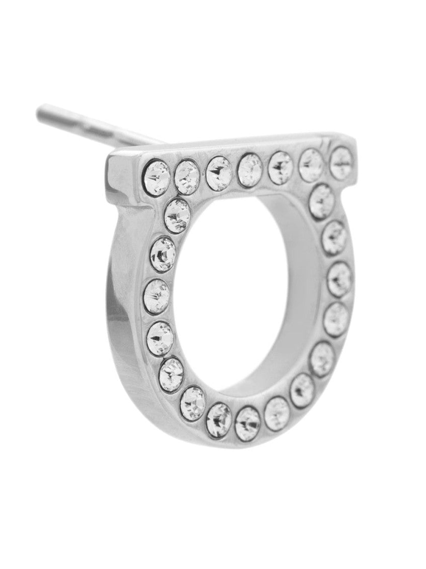 Silver Gancini Stud Earrings 2