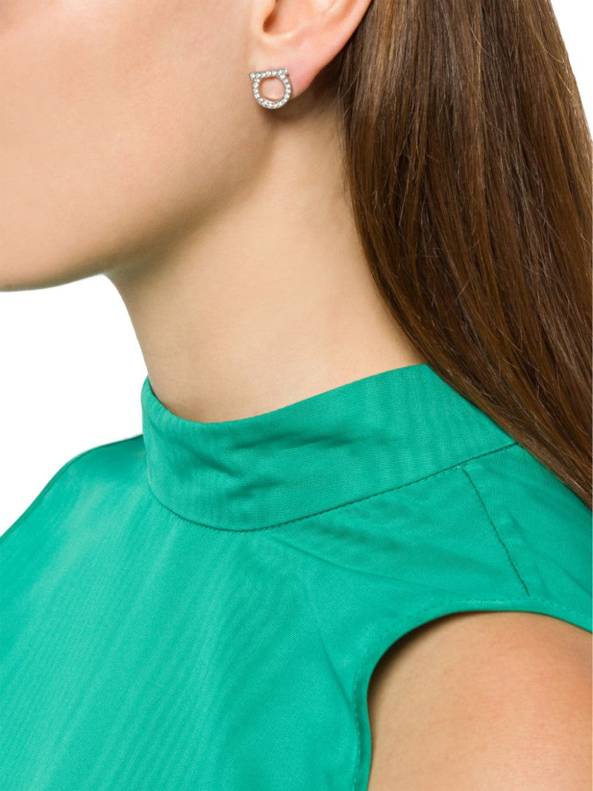 Silver Gancini Stud Earrings 4