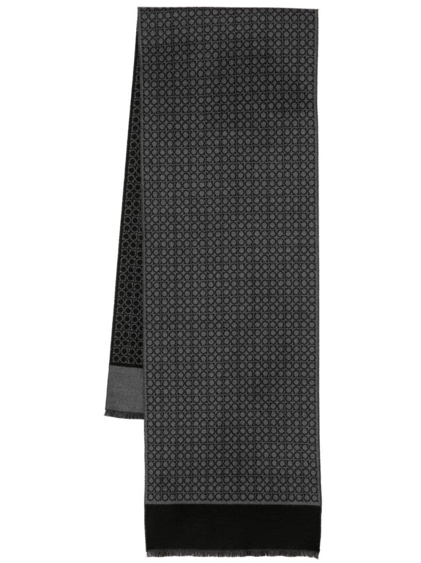 Black Gancini Logo Scarf 1