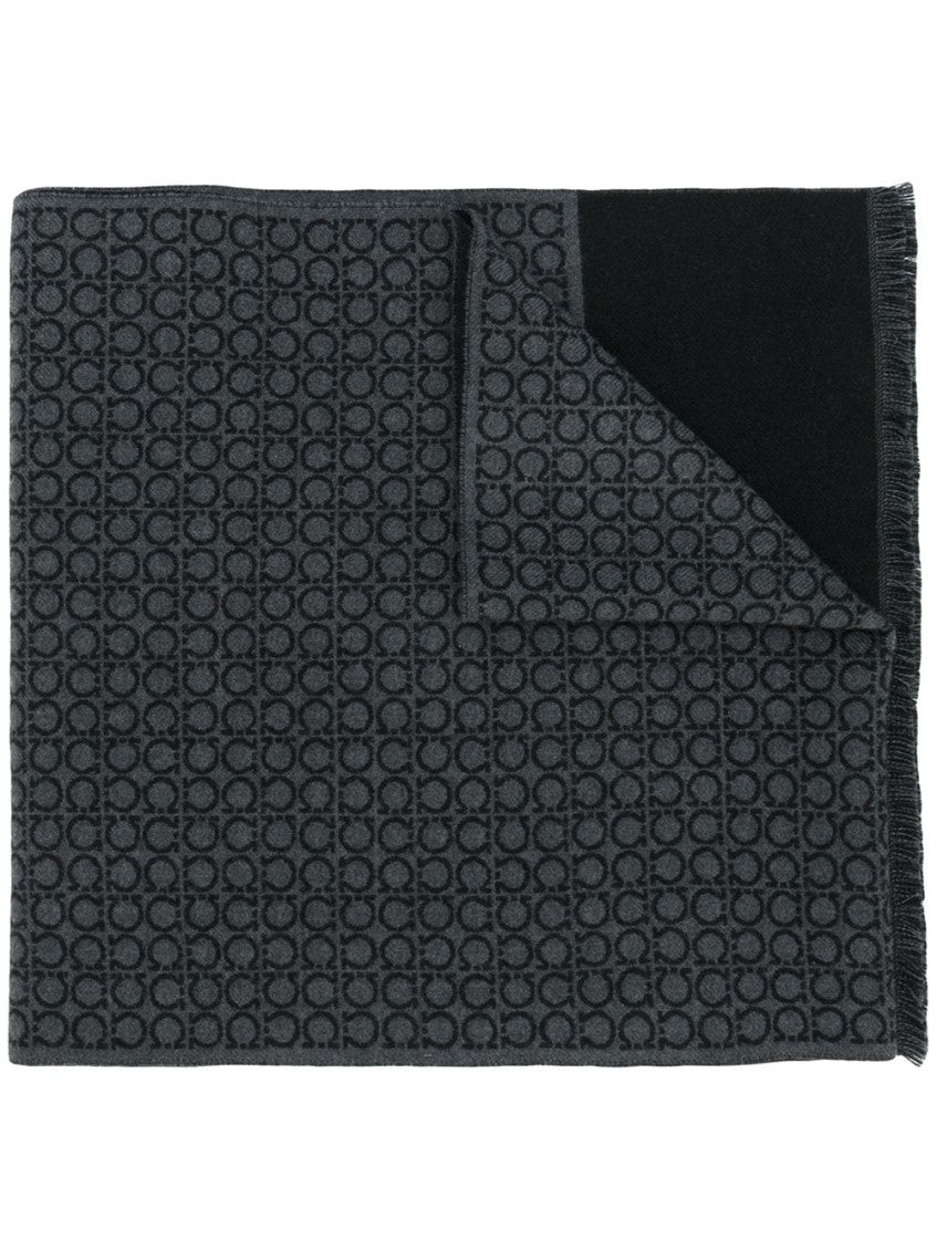 Black Gancini Logo Scarf 2