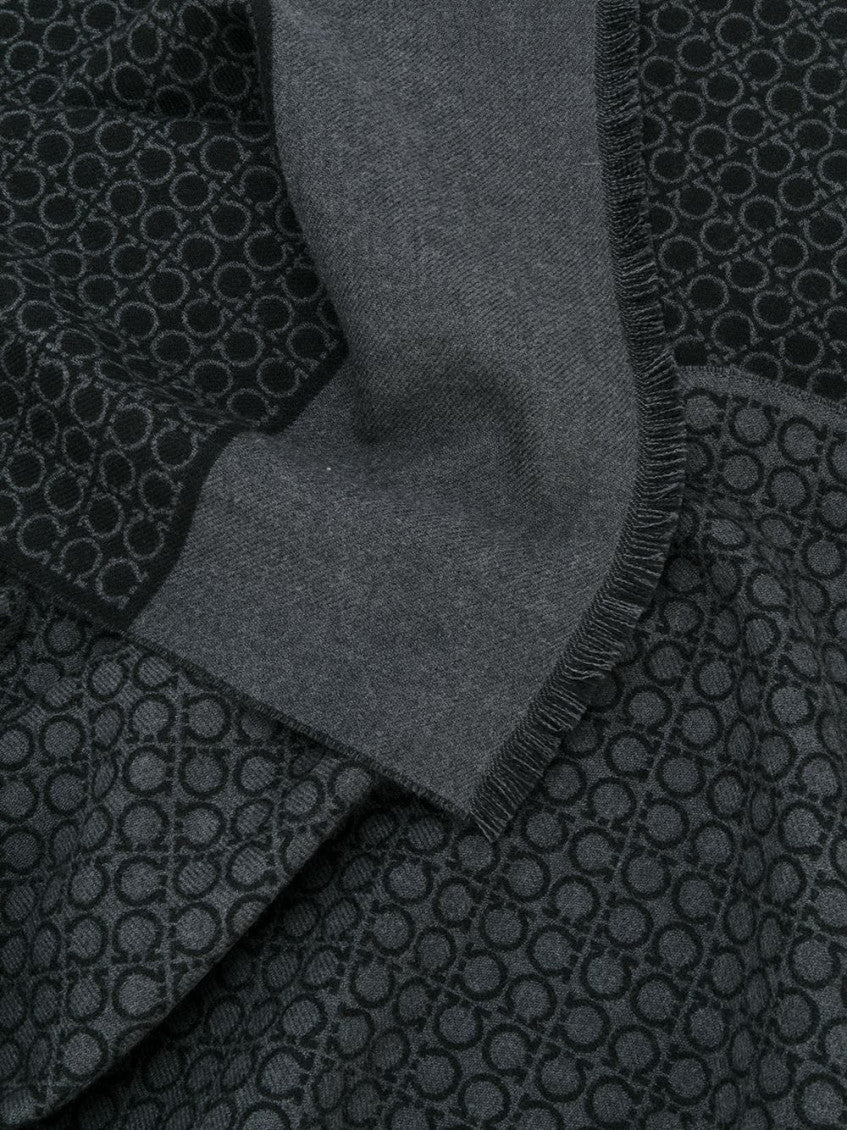Black Gancini Logo Scarf 3
