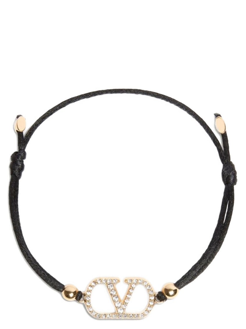 Black VLogo Cord Bracelet 1