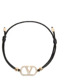 Black VLogo Cord Bracelet 1