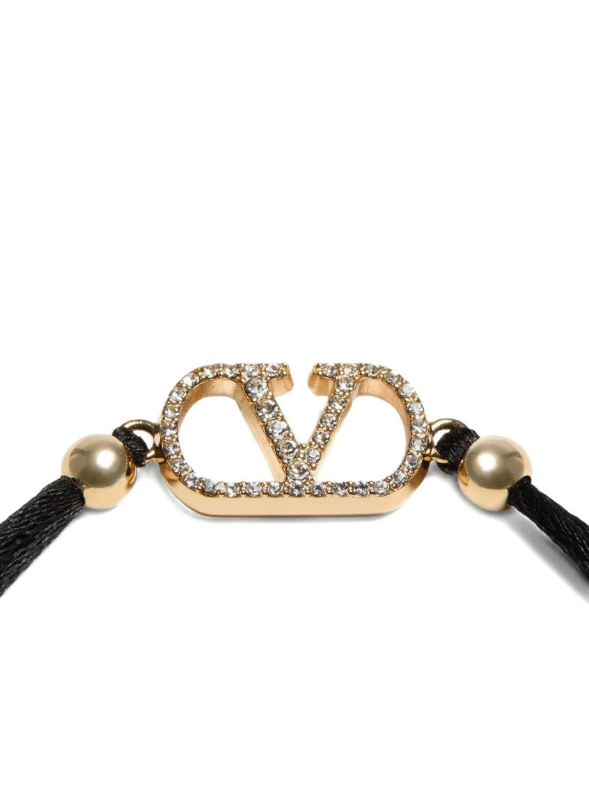 Black VLogo Cord Bracelet 3