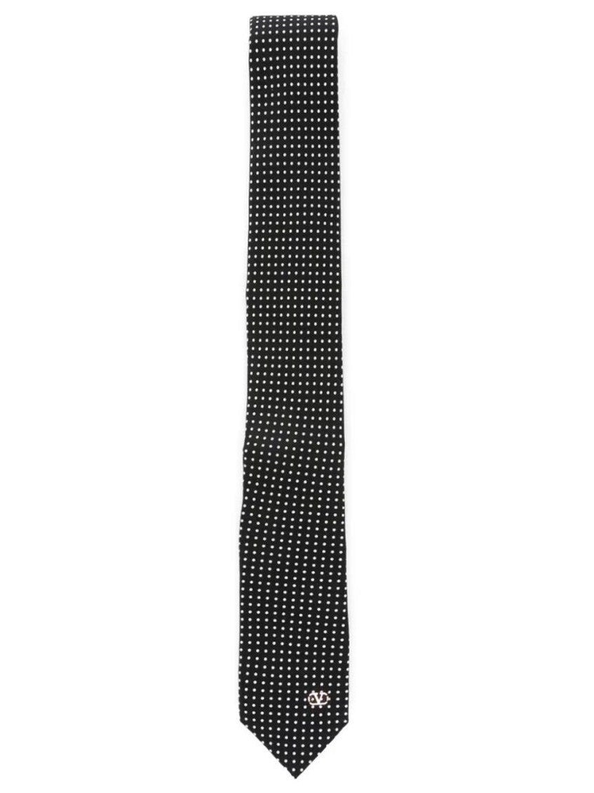Black Polka Dot Tie 1