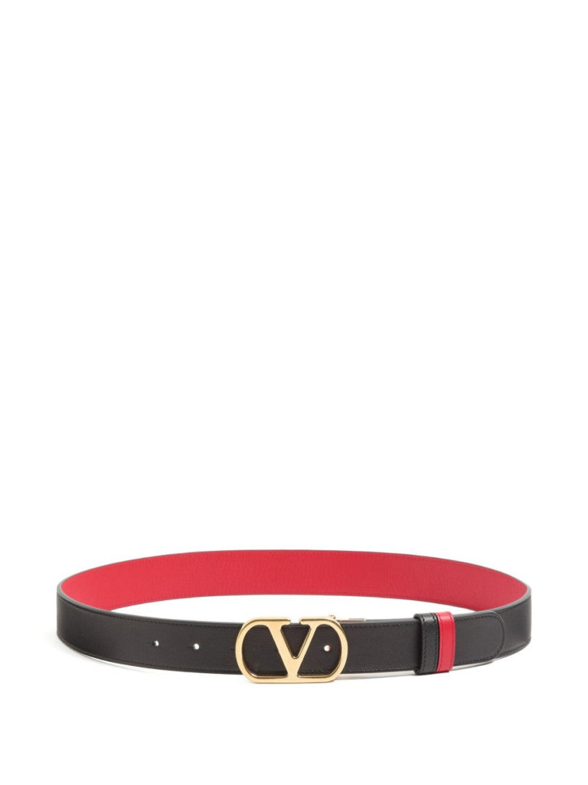 Black VLogo Signature Belt 1
