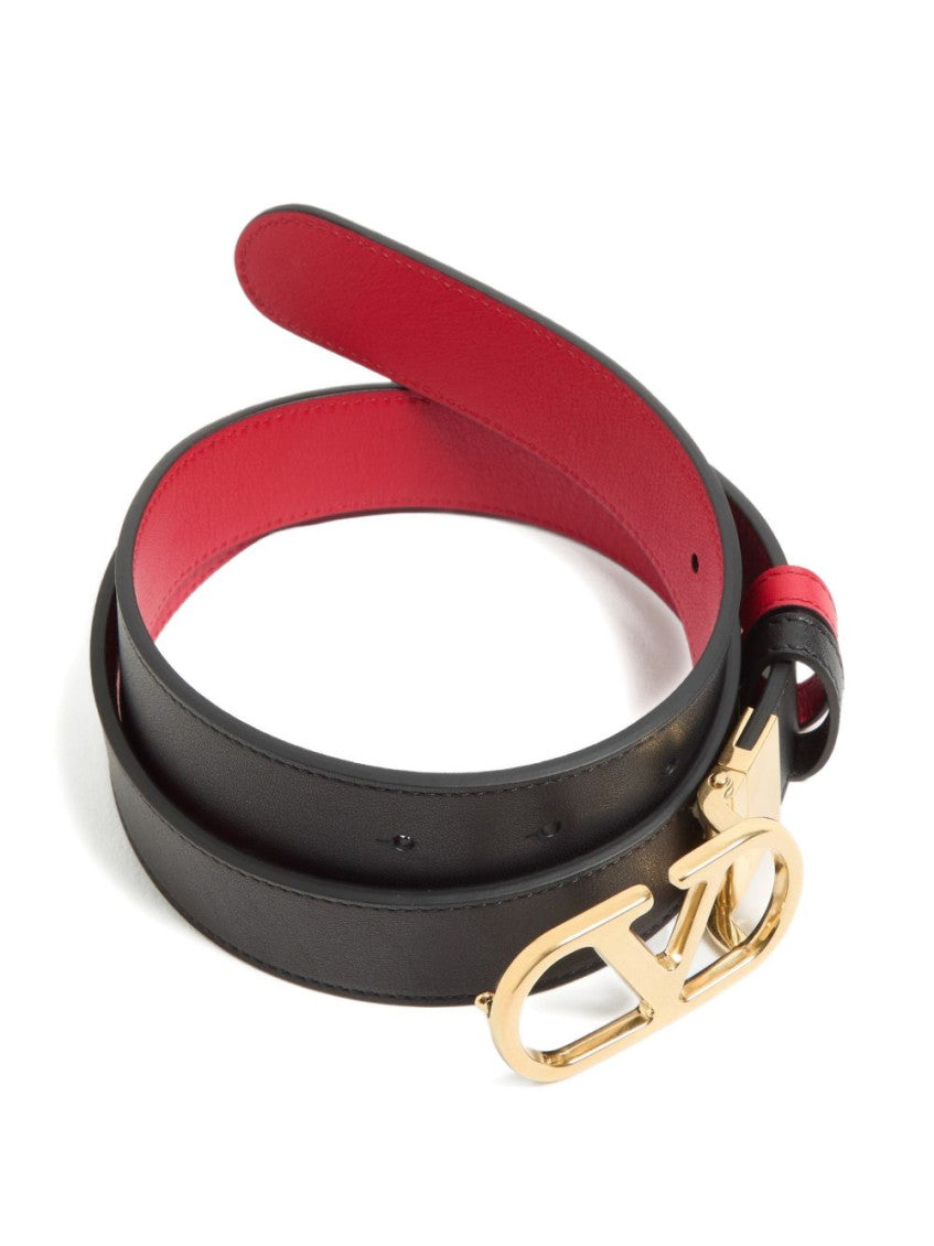Black VLogo Signature Belt 2