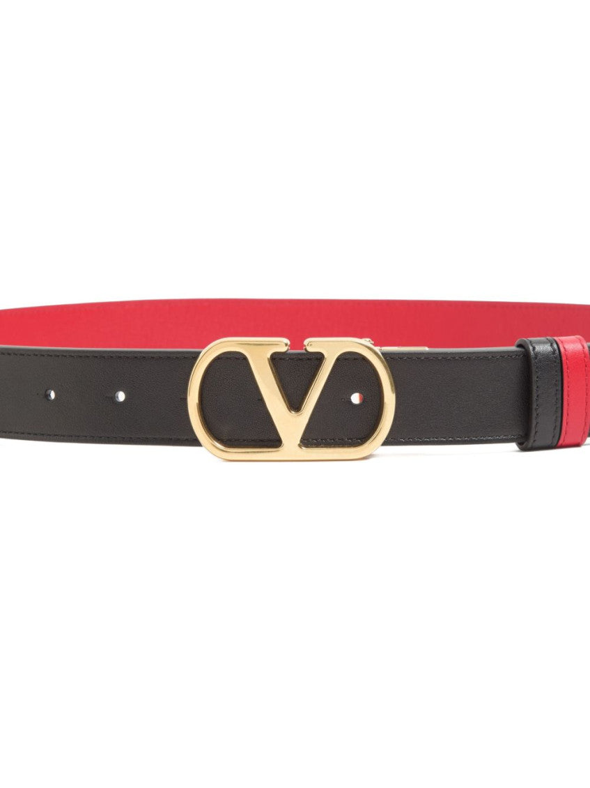Black VLogo Signature Belt 3