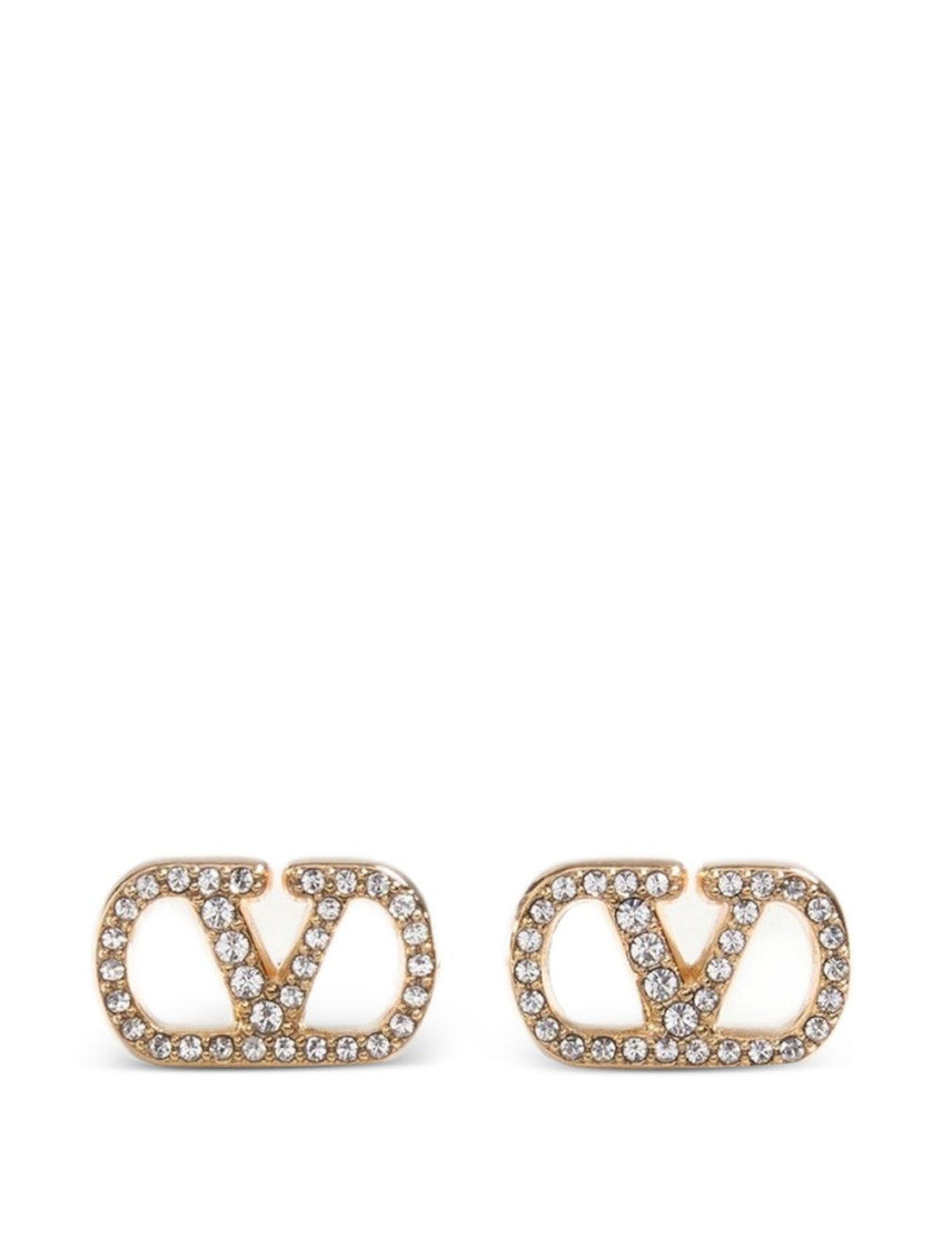 Golden VLogo Signature Stud Earrings 1