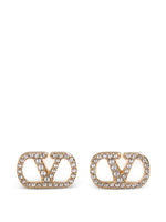 Golden VLogo Signature Stud Earrings 1