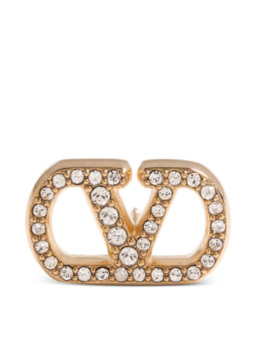 Golden VLogo Signature Stud Earrings 3