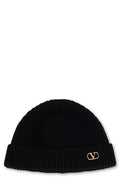 Black Logo Beanie Hat 1