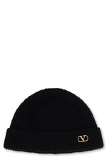 Black Logo Beanie Hat 1