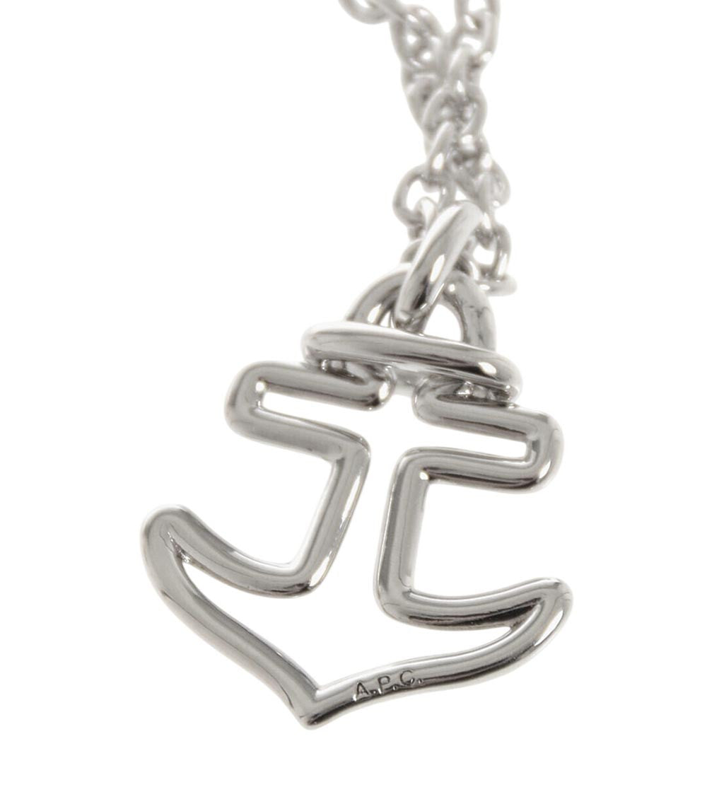 Silver Anchor Pendant Necklace 4