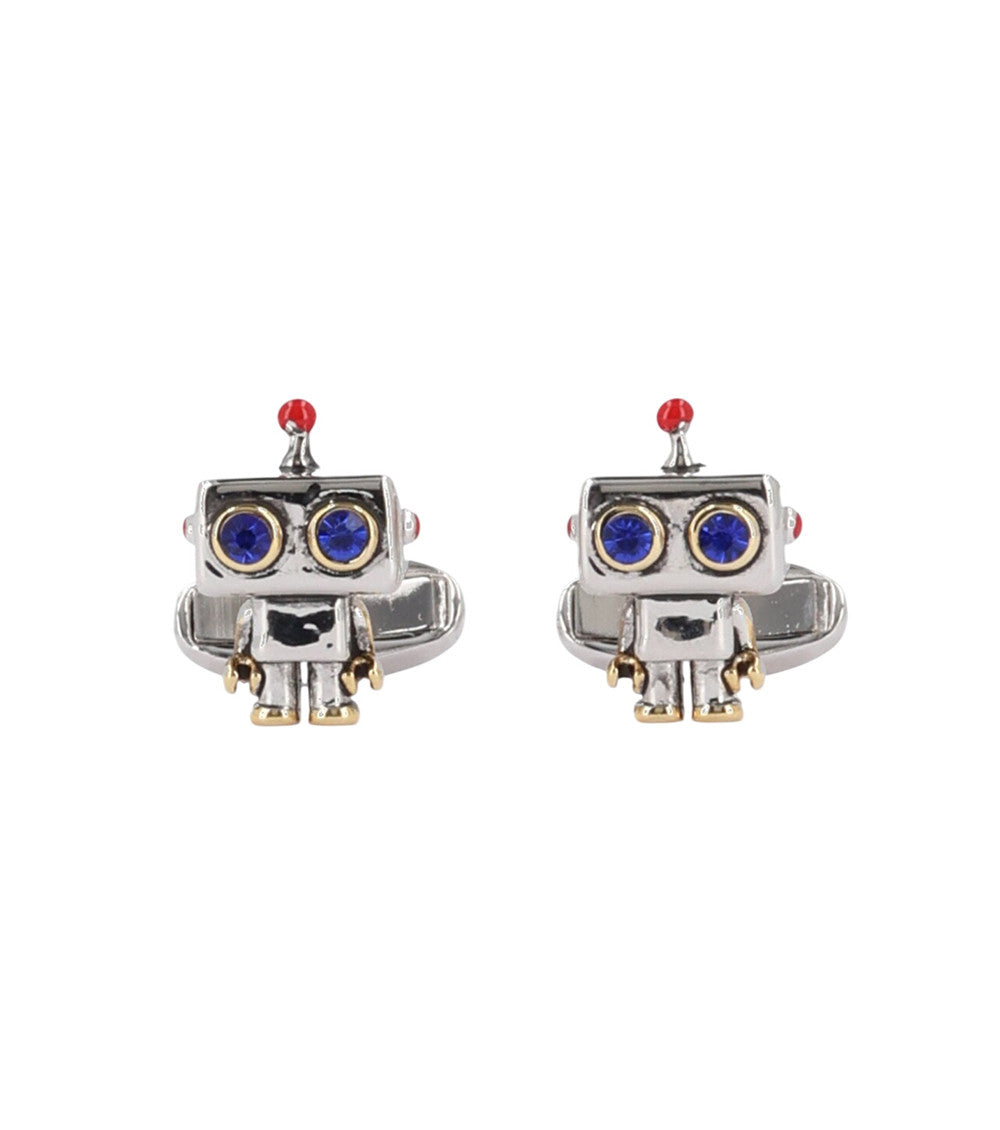 Silver Robot Cufflinks 1