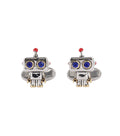 Silver Robot Cufflinks 1