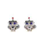 Silver Robot Cufflinks 1